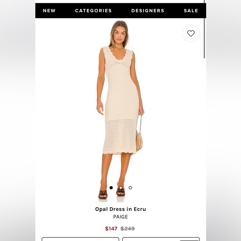 NWT Paige Knit Crochet Dress